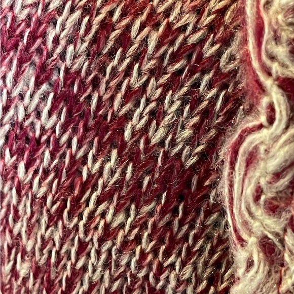 Deep Pink Multimedia Long Knit Scarf - Picture 6 of 7